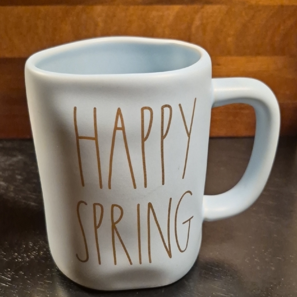 Rae Dunn Light Blue 'Happy Spring' Mug